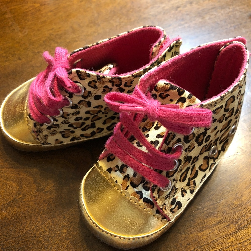 Burberry London Baby Leopard Slip on Shoes